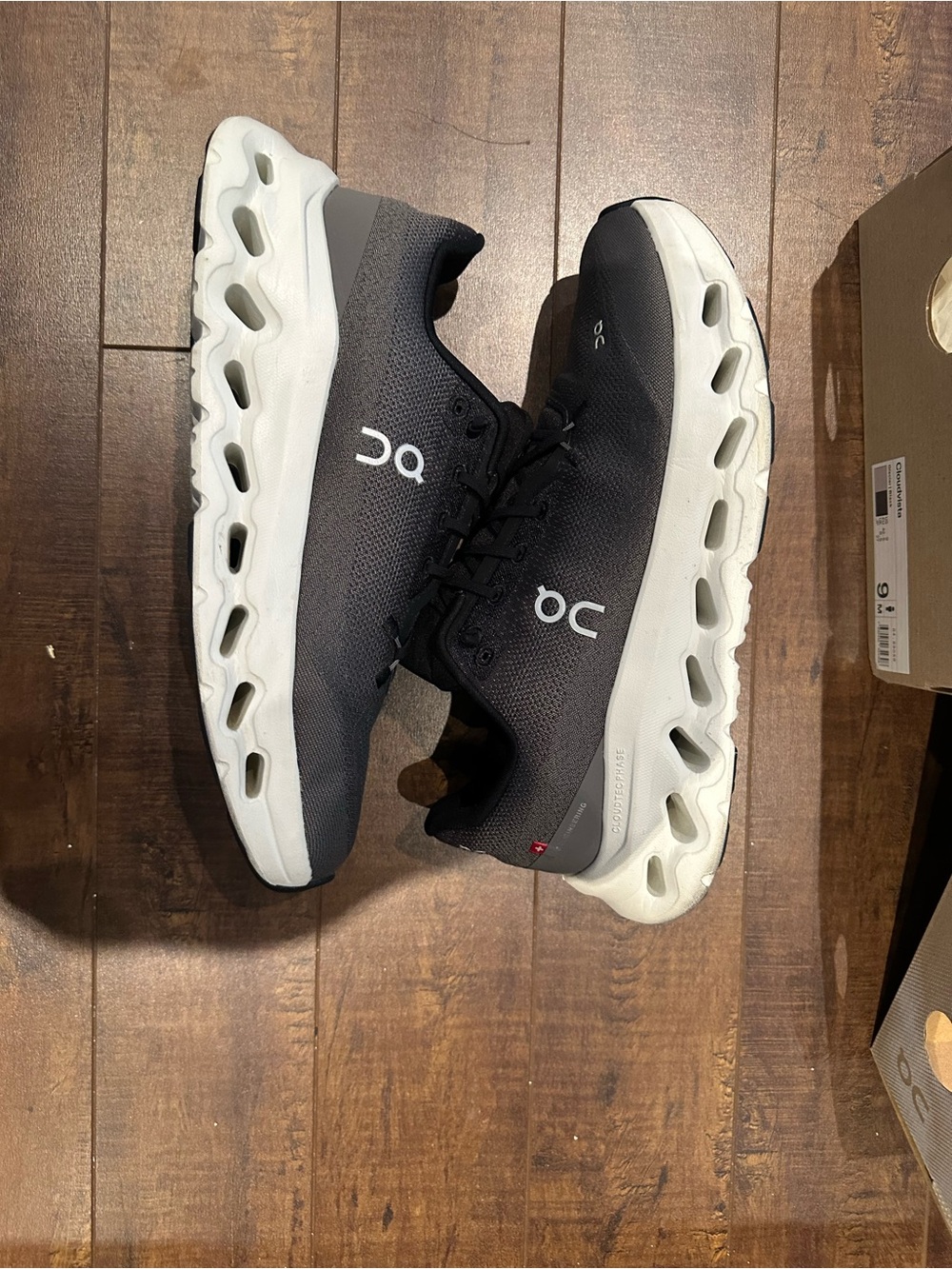 On Running Sneakers in Black and White
